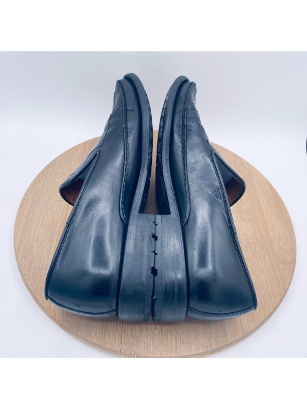 Allen Edmonds Merano Shoes Mens 13 Black Leather Driving Loafers Italy - Picture 10 of 12